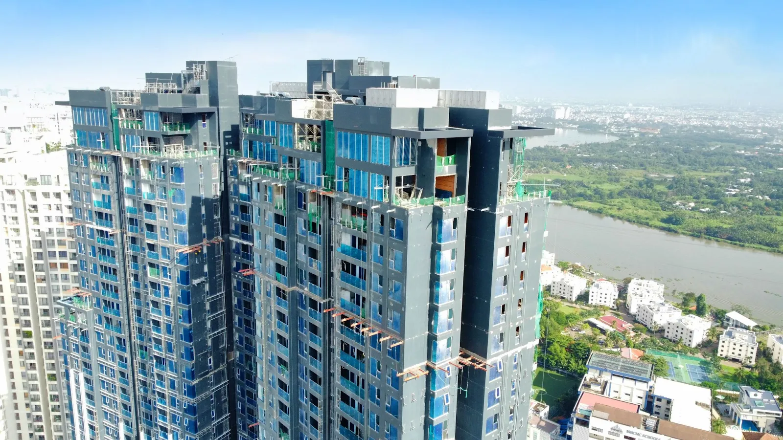 Cận cảnh thiết kế mặt ngoài 2 tòa tháp dự án Lumière Riverside