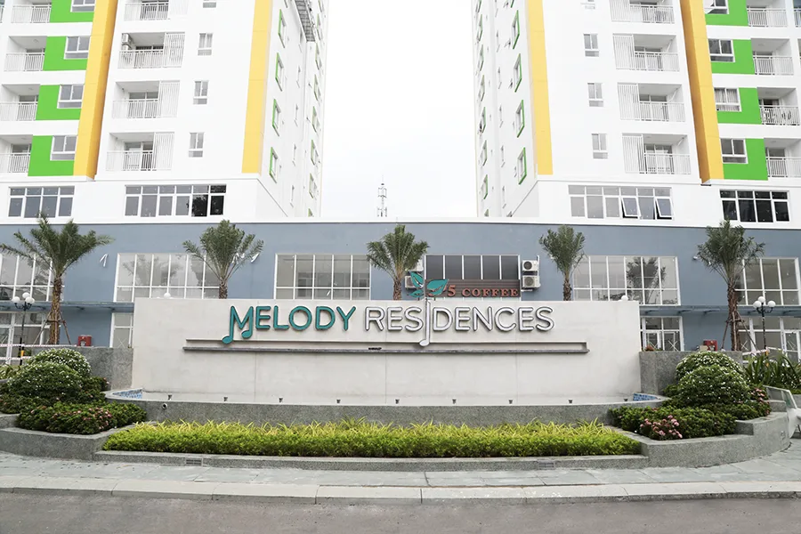 Diện tích căn hộ chung cư Melody Residences quận Tân Phú là bao nhiêu m2?