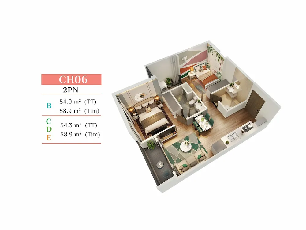 So sánh giá bán và tiện ích căn hộ 2PN/2PN+ của phân khu The Miami và phân khu The Sakura Vinhomes Smart City