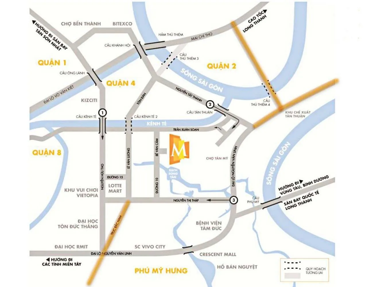 Địa chỉ chính xác dự án M-One Nam Sài Gòn ở đâu? 