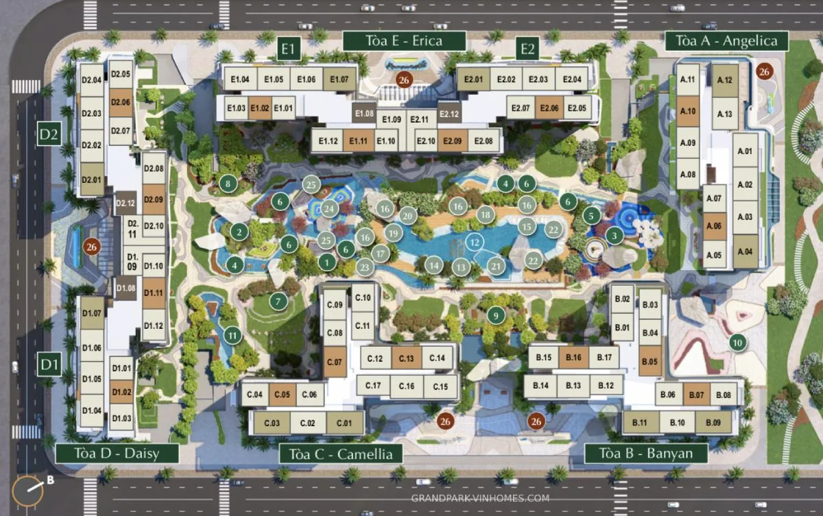 Mật độ căn hộ dự án Lumiere Boulevard là bao nhiêu?