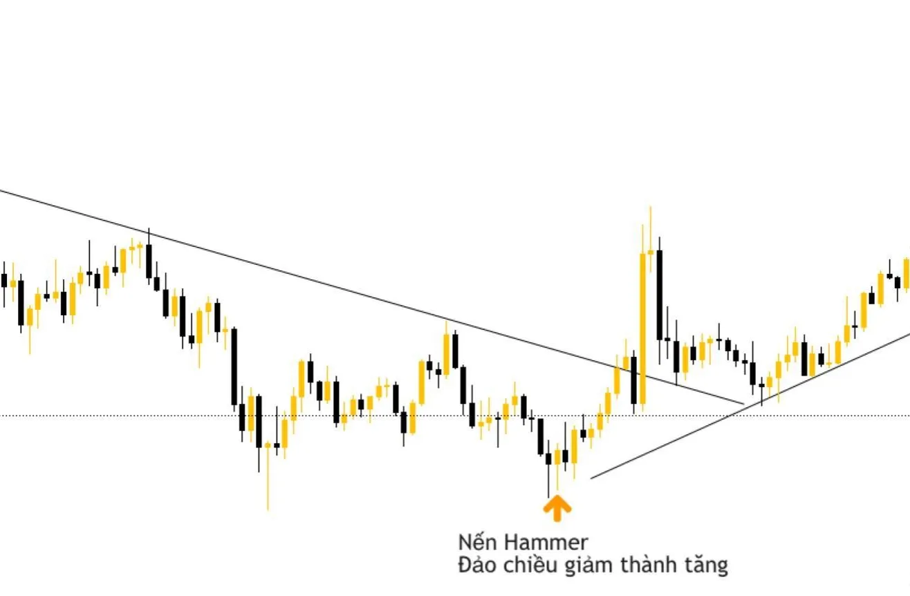 Hướng dẫn giao dịch bằng nến Hammer (nến Búa) trong đầu tư chứng khoán