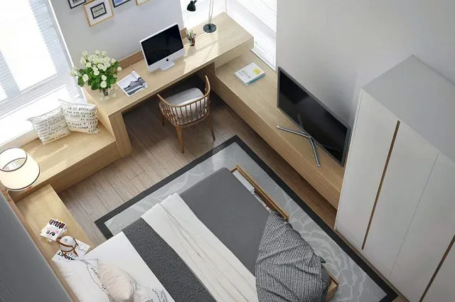 Vị trí đặt bàn làm việc hợp lý cho phòng ngủ nhỏ là ở đâu?