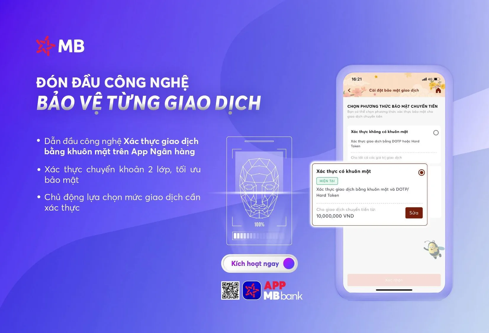 Quy trình cập nhật sinh trắc học trên app ngân hàng MB Bank gồm những bước nào?