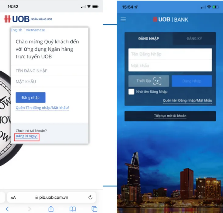 Làm thế nào để đăng ký dịch vụ e-banking UOB trên điện thoại?