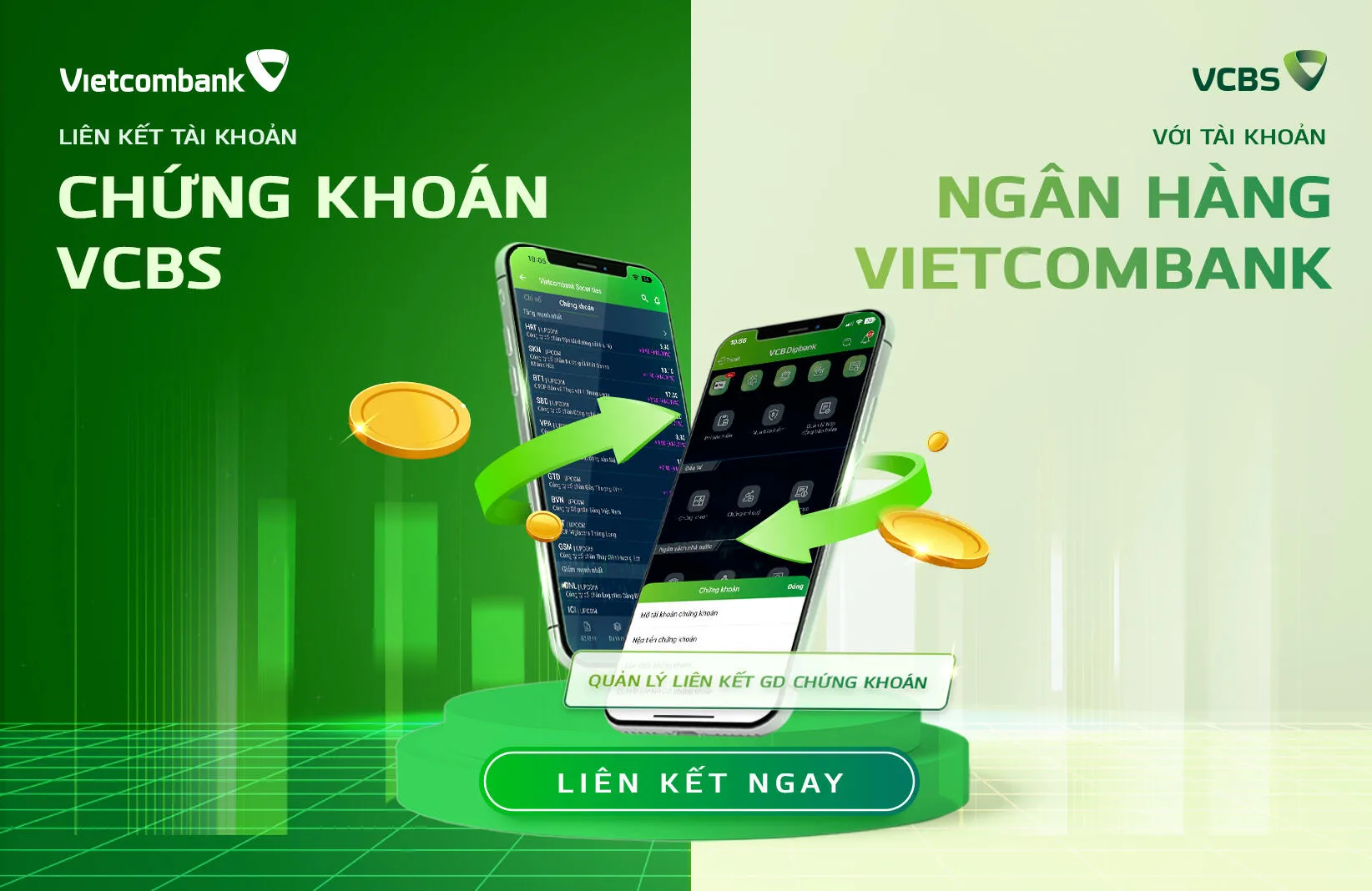 Những đối tượng nào được liên kết ngân hàng VCB với tài khoản chứng khoán VCBS?