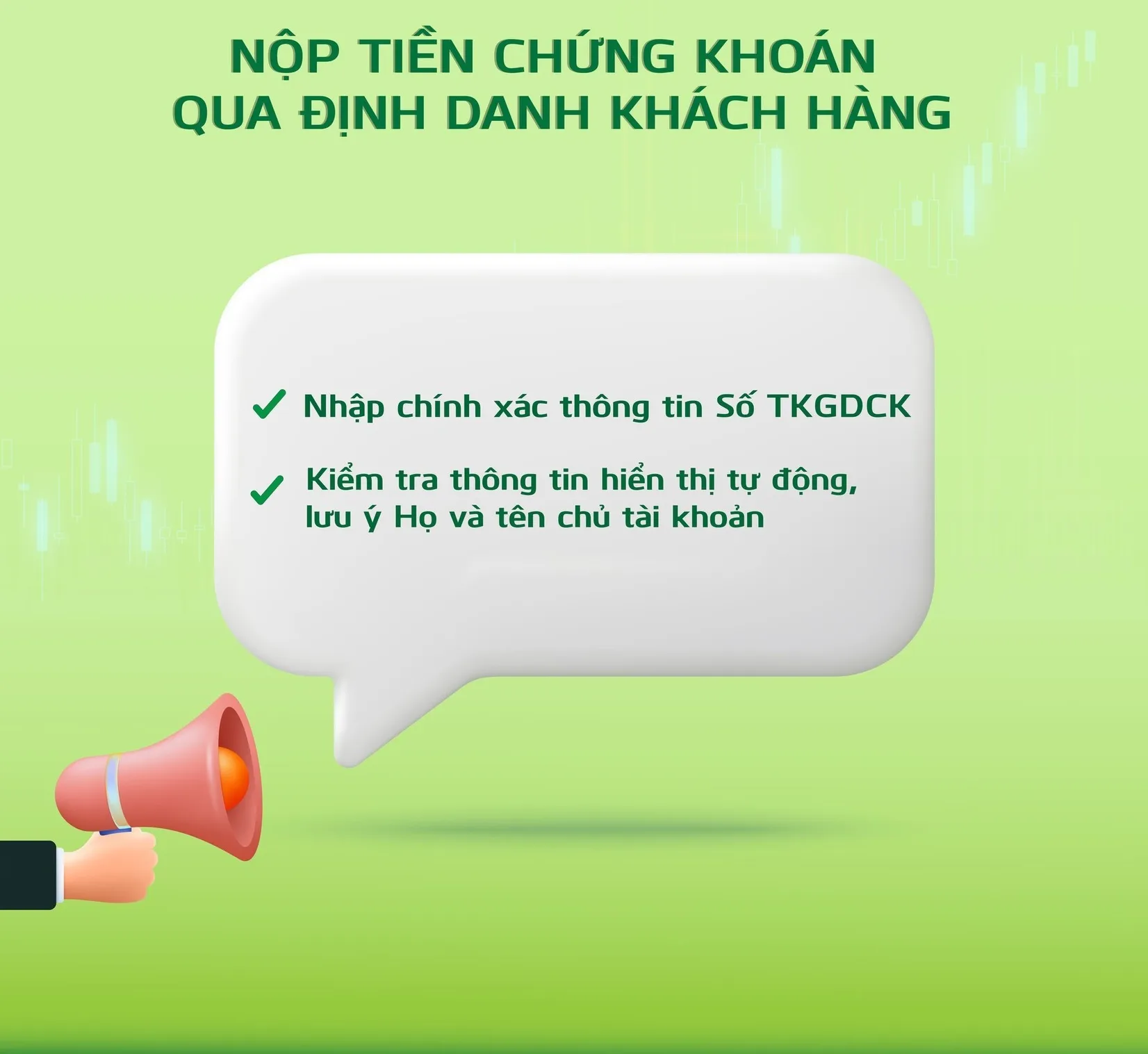 Nộp tiền chứng khoán qua định danh khách hàng tại VCBS quy định những gì?