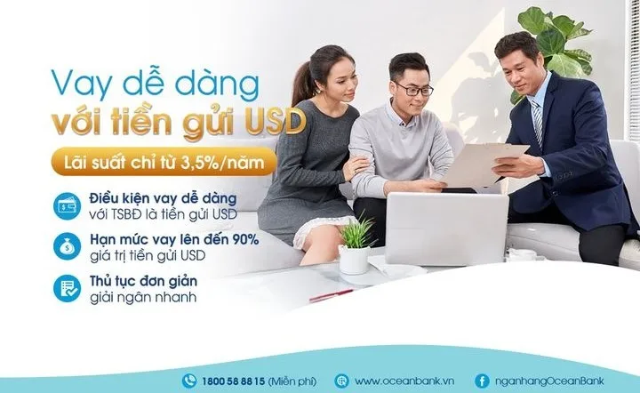 Có thể đăng ký gửi tiền USD qua e-banking Ocean Bank không?