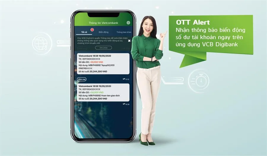 Tại sao nên đăng ký nhận thông báo số dư qua ứng dụng e-banking Vietcombank?