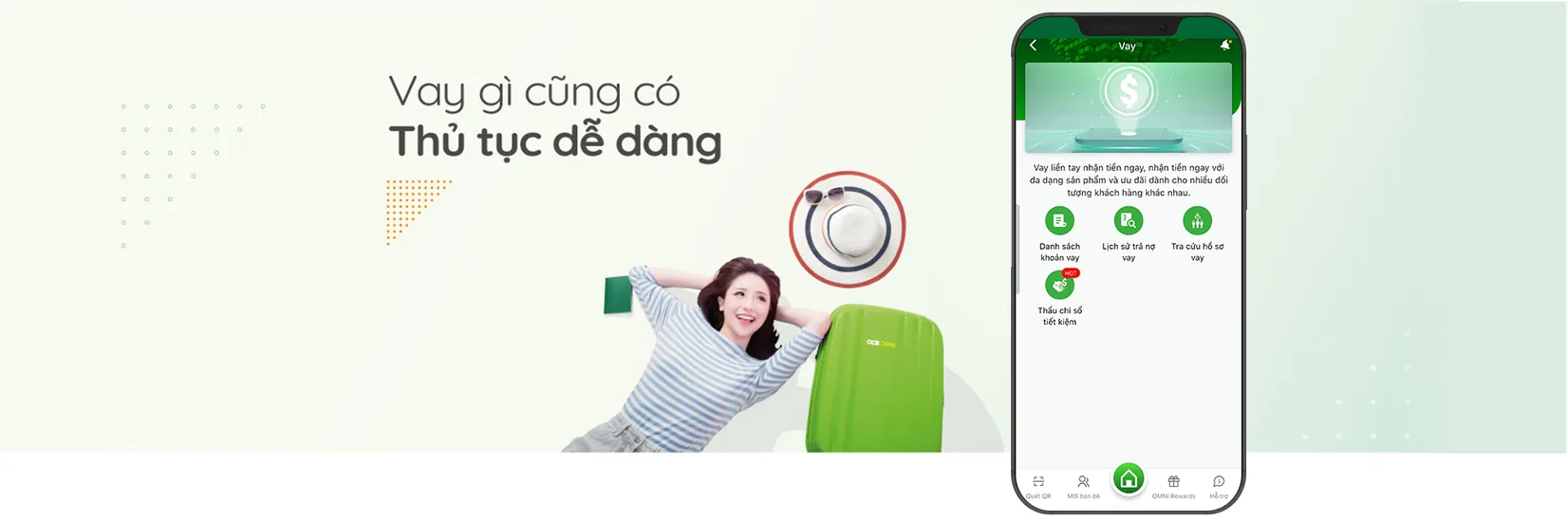 E-banking OCB hiện hỗ trợ những gói vay nào ?