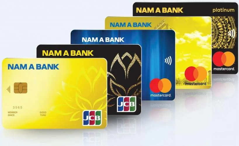 Nam A Bank có những loại thẻ nào và có làm online trên e-banking được không?