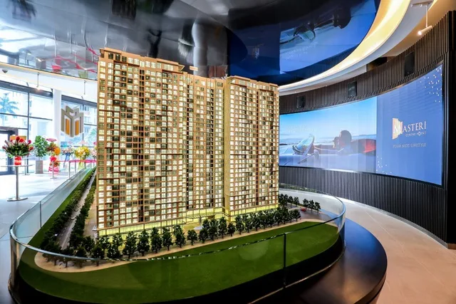 Điều gì thu hút khách tham quan khi vừa bước vào sảnh đón nhà mẫu dự án Masteri Centre Point?