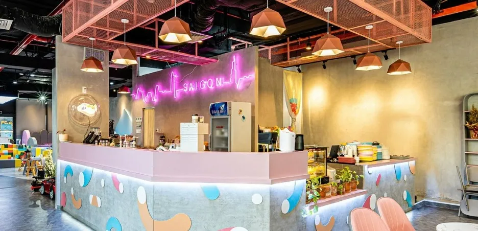 Quán cà phê kết hợp khu vui chơi trẻ - Cáo Premium Kidsplay Café tại chung cư Rivera Park