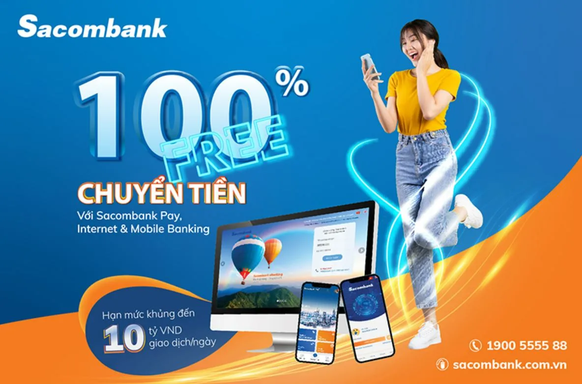 Hạn mức chuyển khoản e-banking Sacombank là bao nhiêu và có thể thay đổi không?