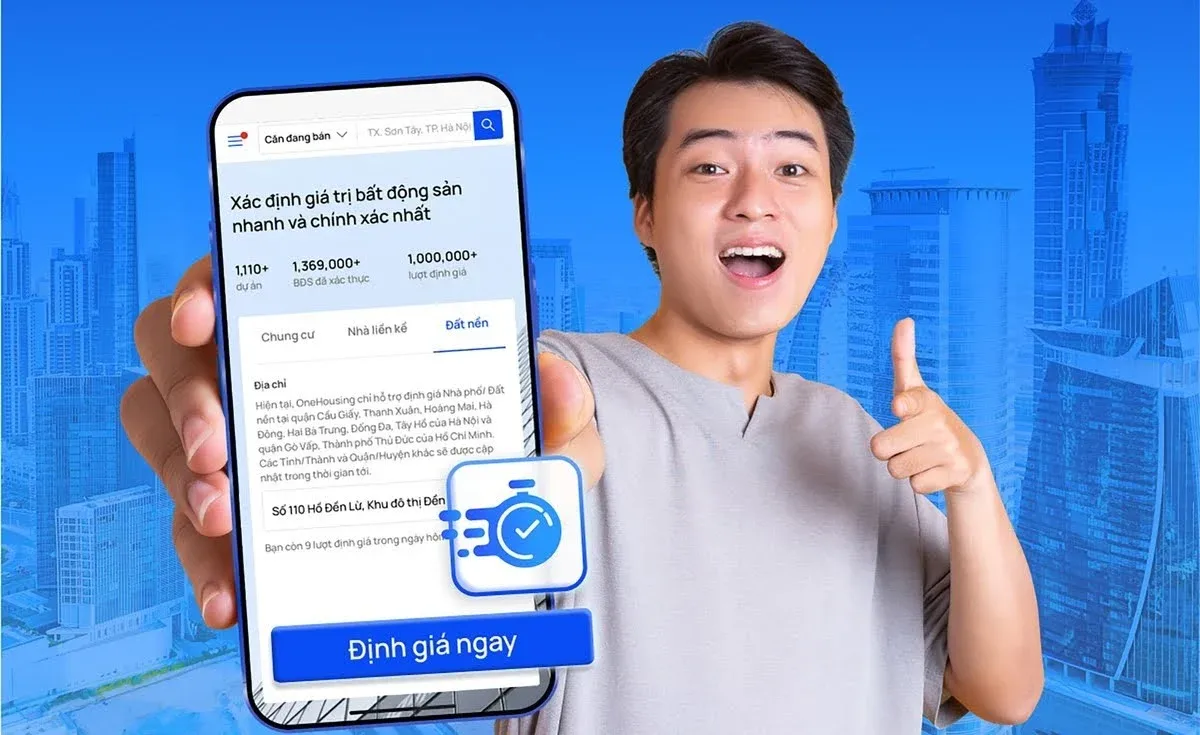 Công cụ định giá bất động sản tại OneHousing có ý nghĩa gì trong quá trình chuyển nhượng?