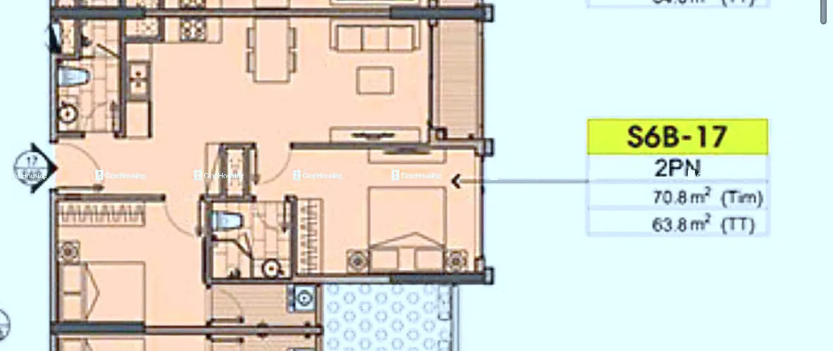 Căn 2PN+ toà S6B - Vinhomes Symphony