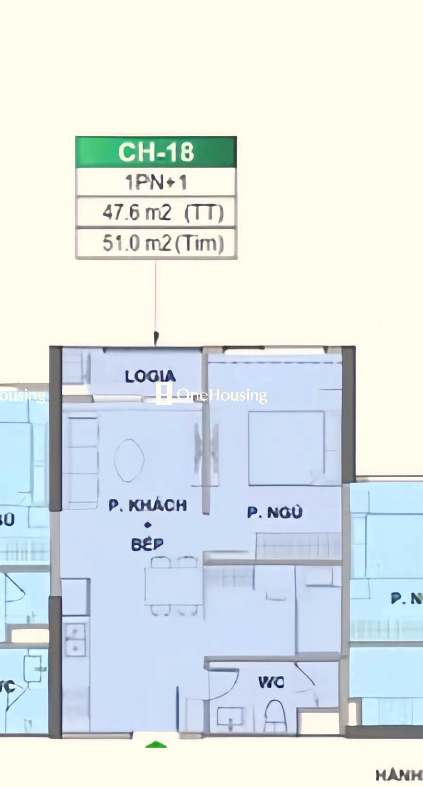 Căn 1PN+ toà LD2 - The London - Vinhomes Ocean Park