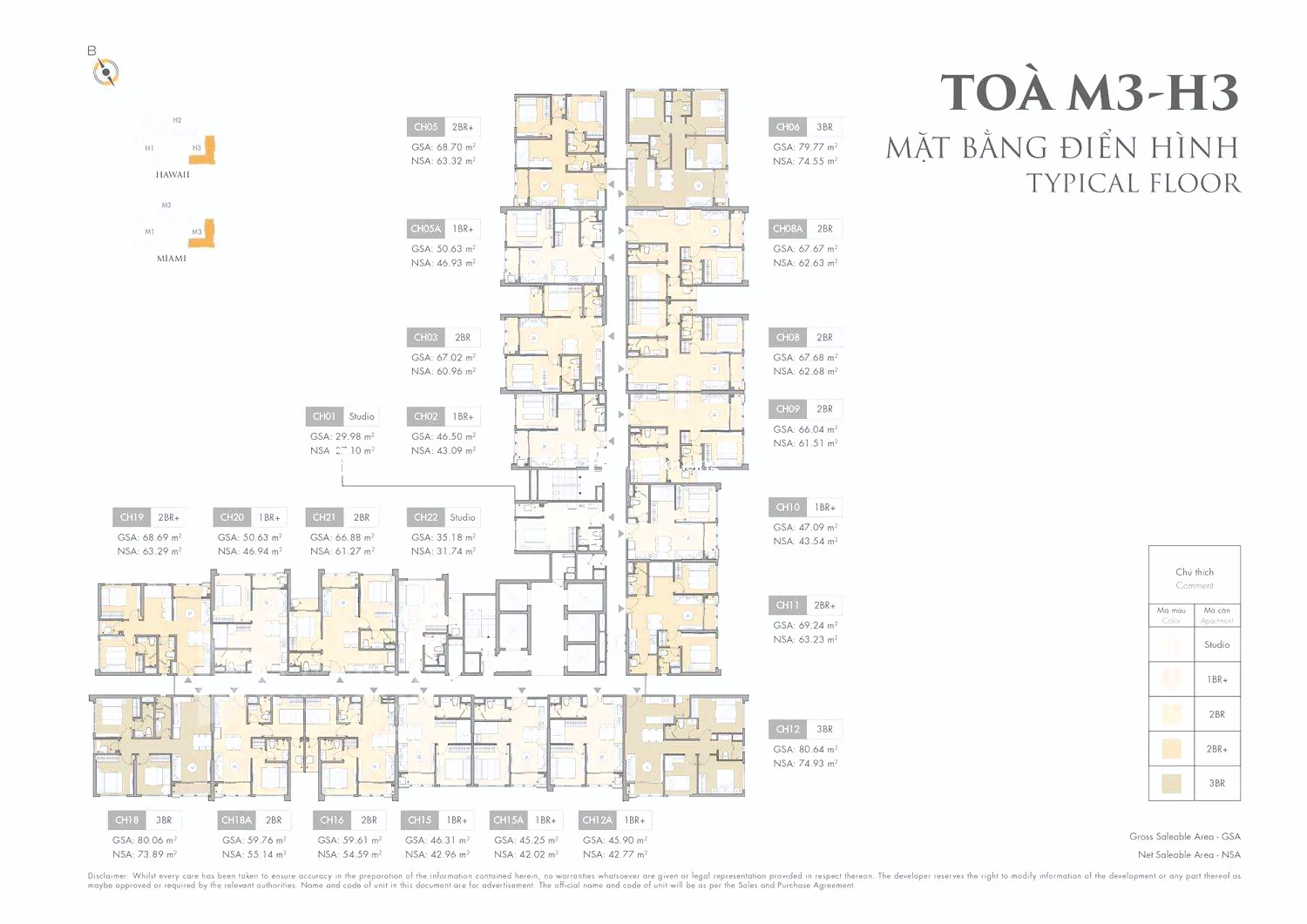 Căn 1PN+ toà M3 - Miami - Masteri Waterfront