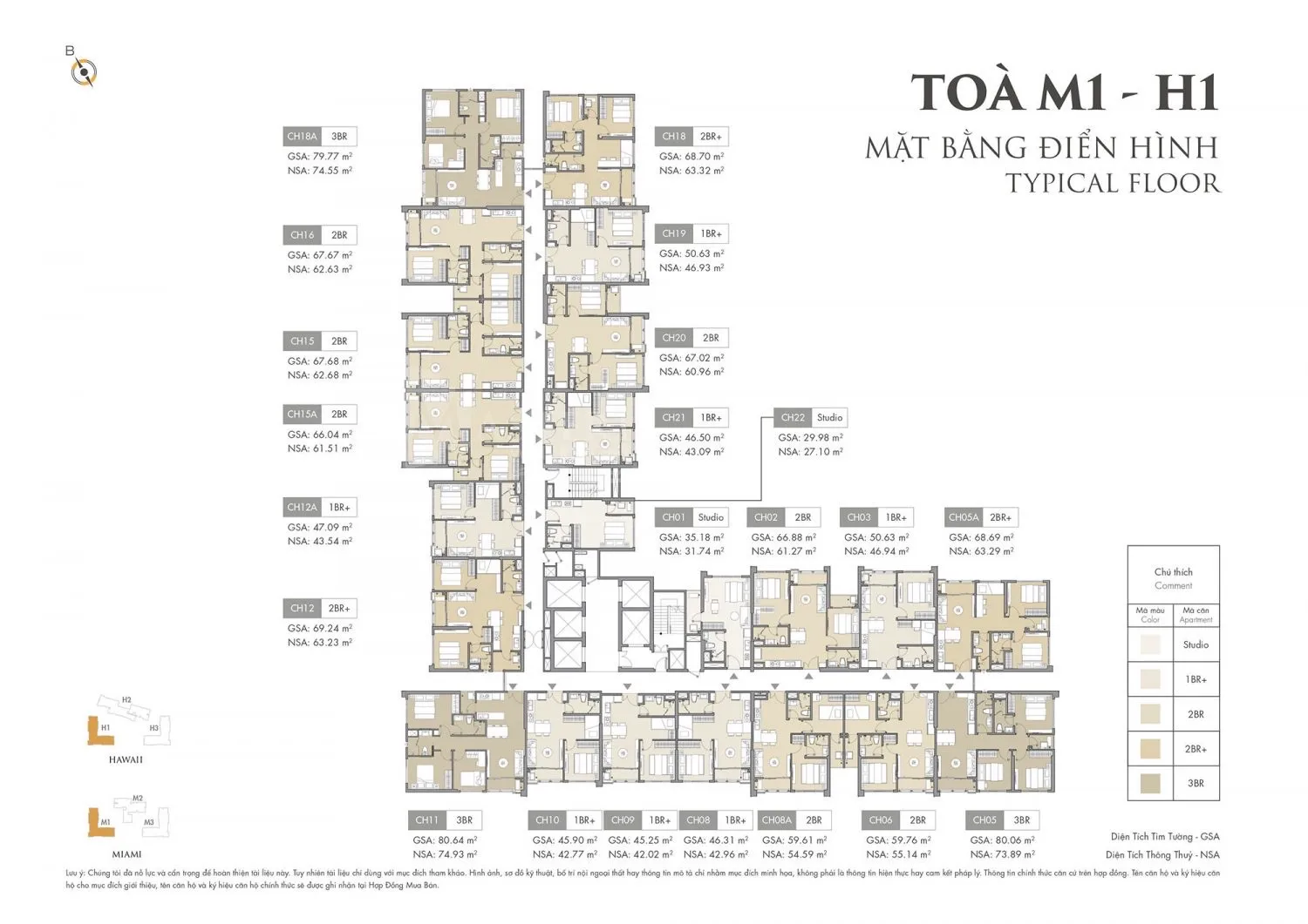 Căn Studio toà H1 - Hawaii - Masteri Waterfront