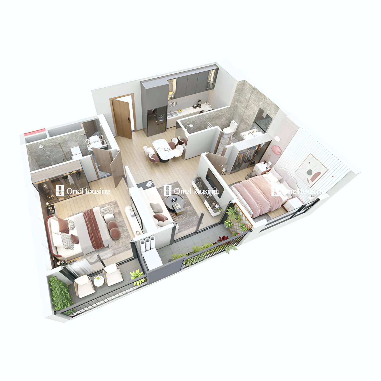 Căn 2PN toà ZR1 - The Zurich - Vinhomes Ocean Park