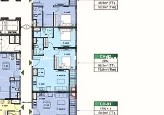 Căn 2PN toà R1.03 - The Zenpark - Vinhomes Ocean Park