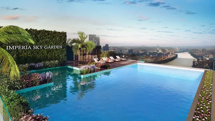 Khám phá bể bơi vô cực tại dự án Imperia Sky Garden 