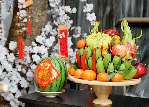 Mâm ngũ quả cúng nhập trạch về nhà mới chuẩn phong thủy