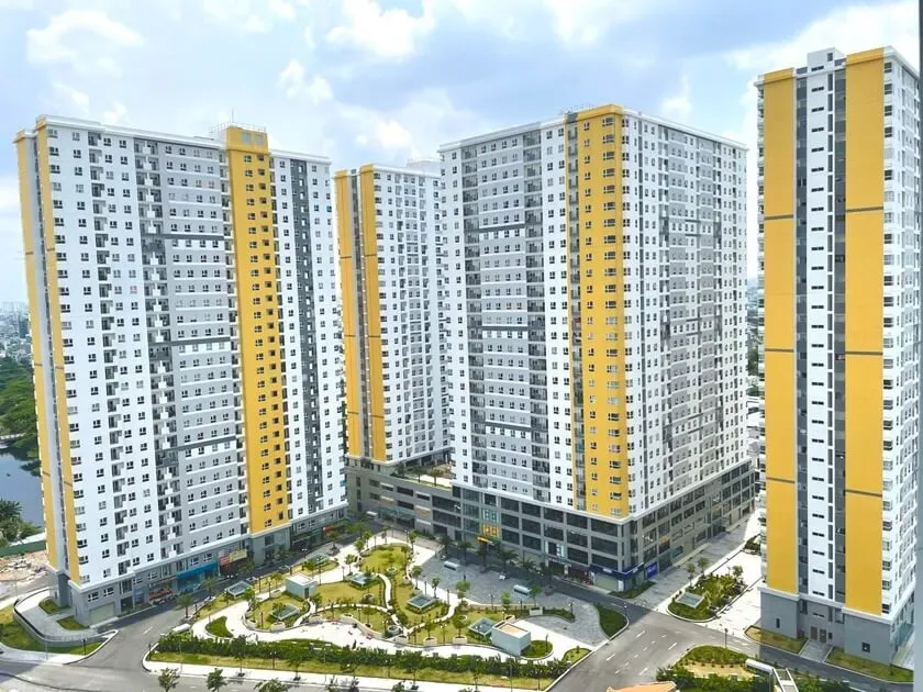 Diện tích căn hộ chung cư Diamond Riverside Quận 8 là bao nhiêu m2?