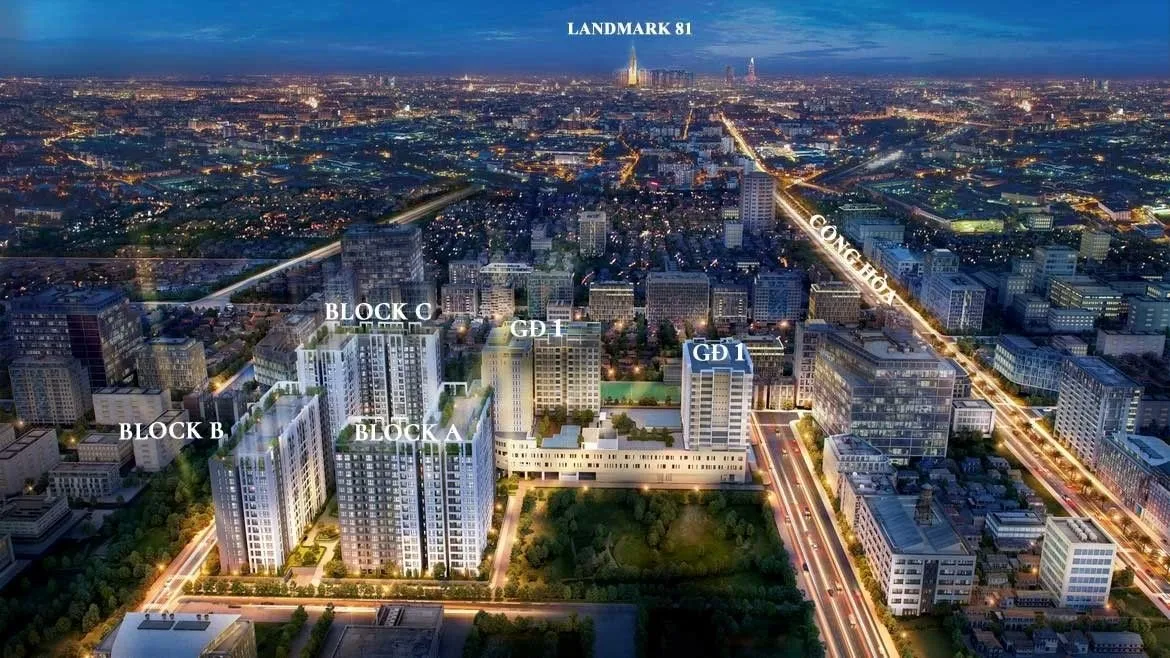 Căn hộ chung cư Cộng Hòa Garden có diện tích bao nhiêu m2?
