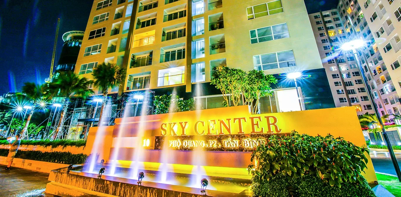 Căn hộ chung cư Sky Center có diện tích bao nhiêu m2?