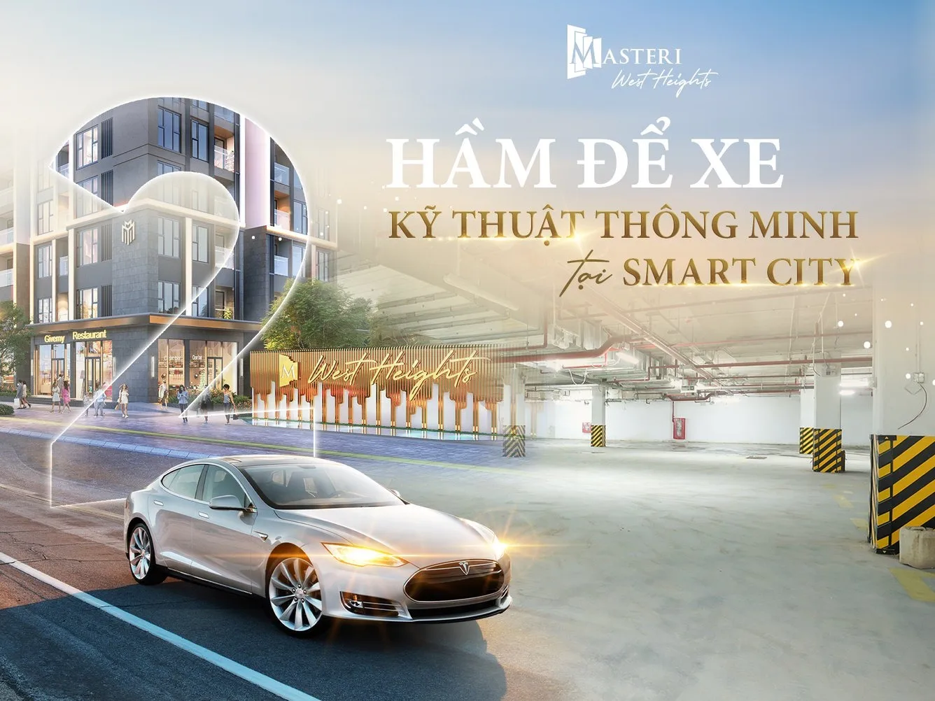 2 hầm để xe thông minh tại tòa West B Masteri West Heights có gì đặc biệt?