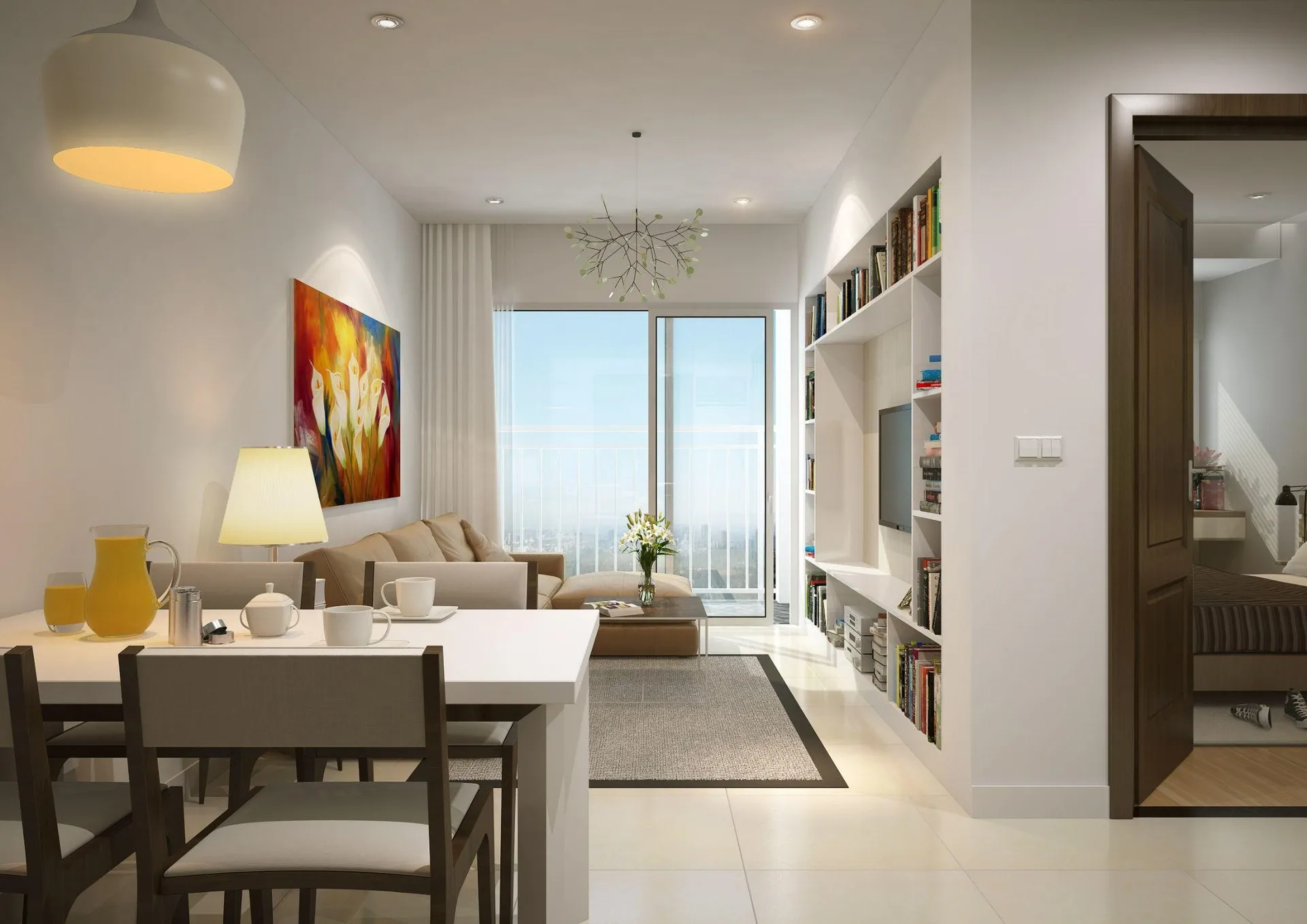Diện tích căn hộ chung cư Carillon 2 quận Tân Phú là bao nhiêu m2?