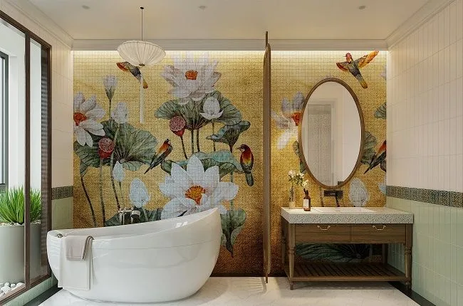 Bí quyết thiết kế phòng tắm indochine độc đáo 
