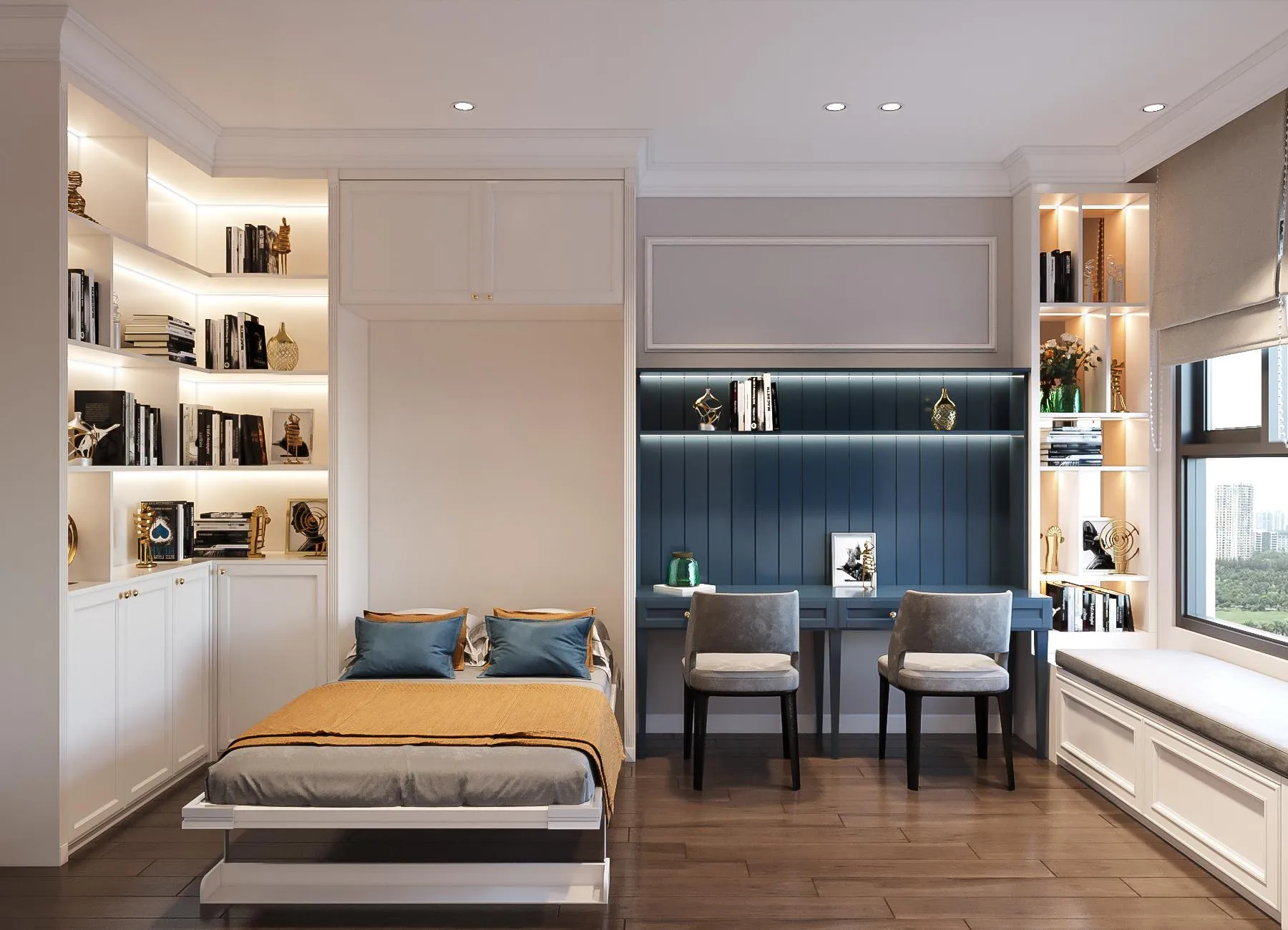 Bật mí cách thiết kế căn hộ 80m2 - 3 phòng ngủ ấn tượng
