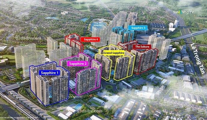 Tại Vinhomes Smart City phân khu The Miami hay The Sapphire có giá, tiện ích nội ngoại khu tốt hơn?