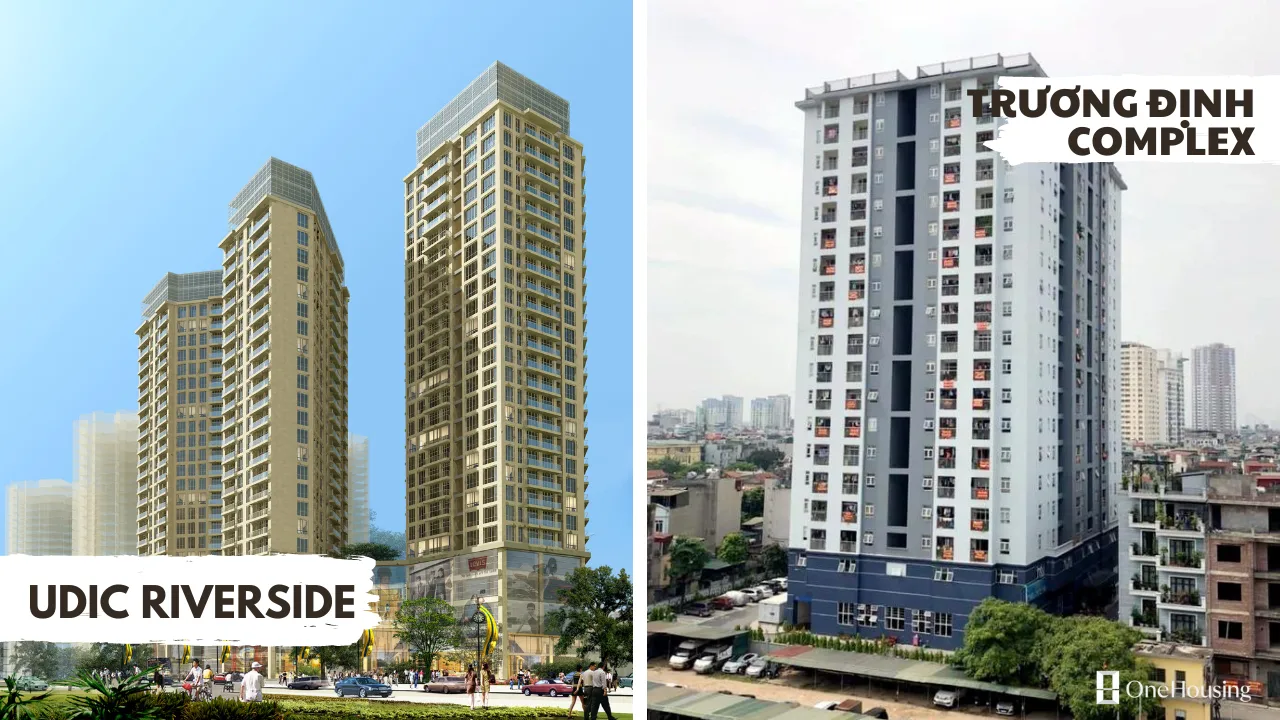 Tài chính dưới 2 tỷ nên mua căn hộ tại Udic Riverside hay Trương Định Complex?