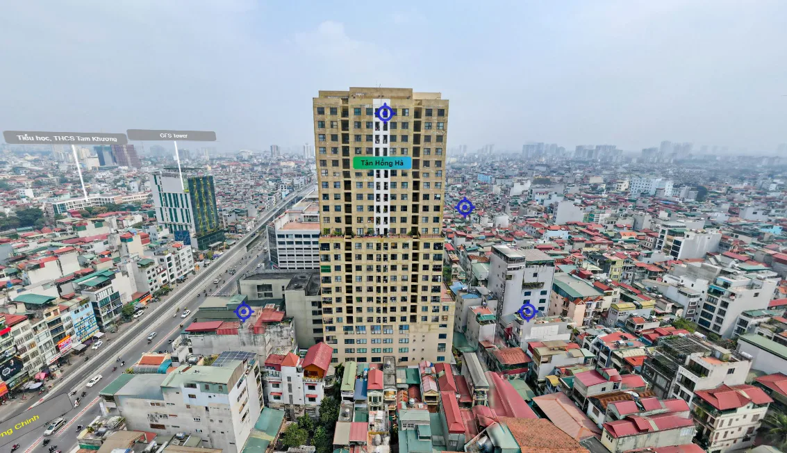 Có những tuyến xe bus nào đi qua chung cư Tân Hồng Hà Complex?