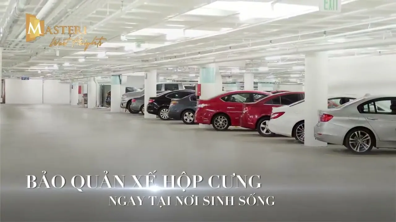 Sức chứa tối đa của hai hầm gửi xe ô tô Masteri West Heights là bao nhiêu?