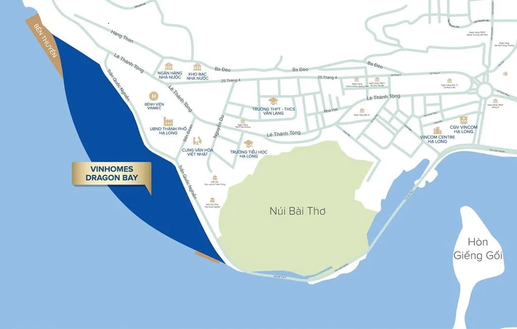 Vị trí của Vinhomes Dragon Bay - Khu phức hợp đô thị ven biển Hạ Long​​ nằm ở đâu?