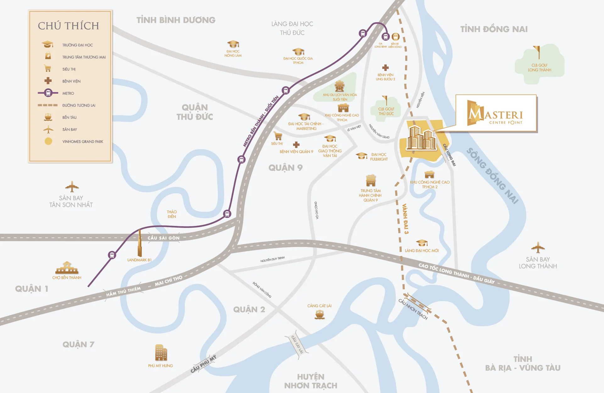 Địa chỉ dự án Masteri Centre Point - Sống phong cách Masteri thuộc phường nào?