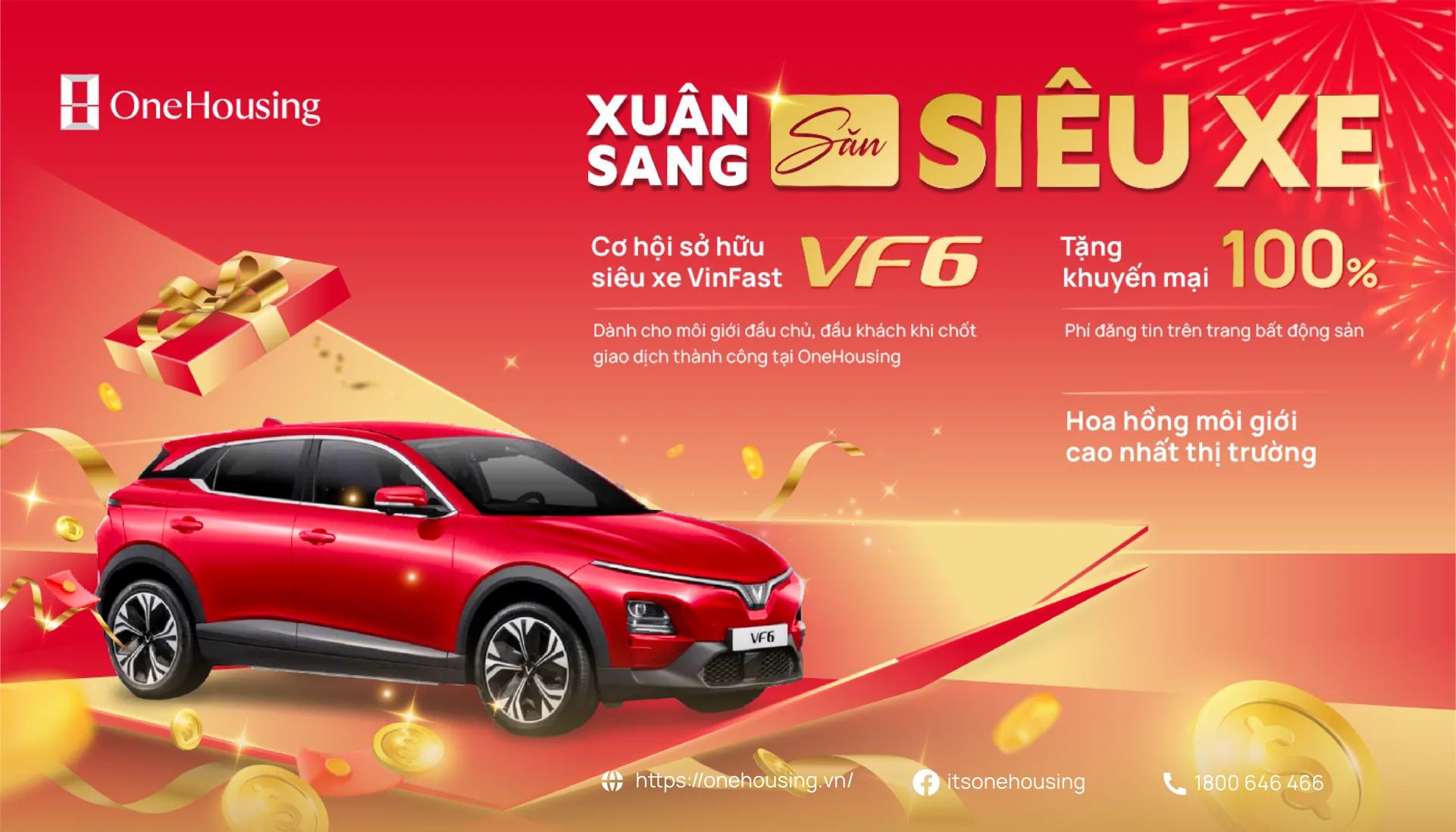 OneHousing “chơi lớn” với chương trình bốc thăm trúng xe VinFast VF6