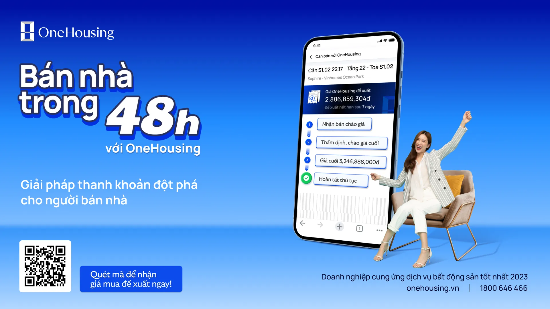 1 phút tỏ tường quy trình bán nhà trong 48h với OneHousing