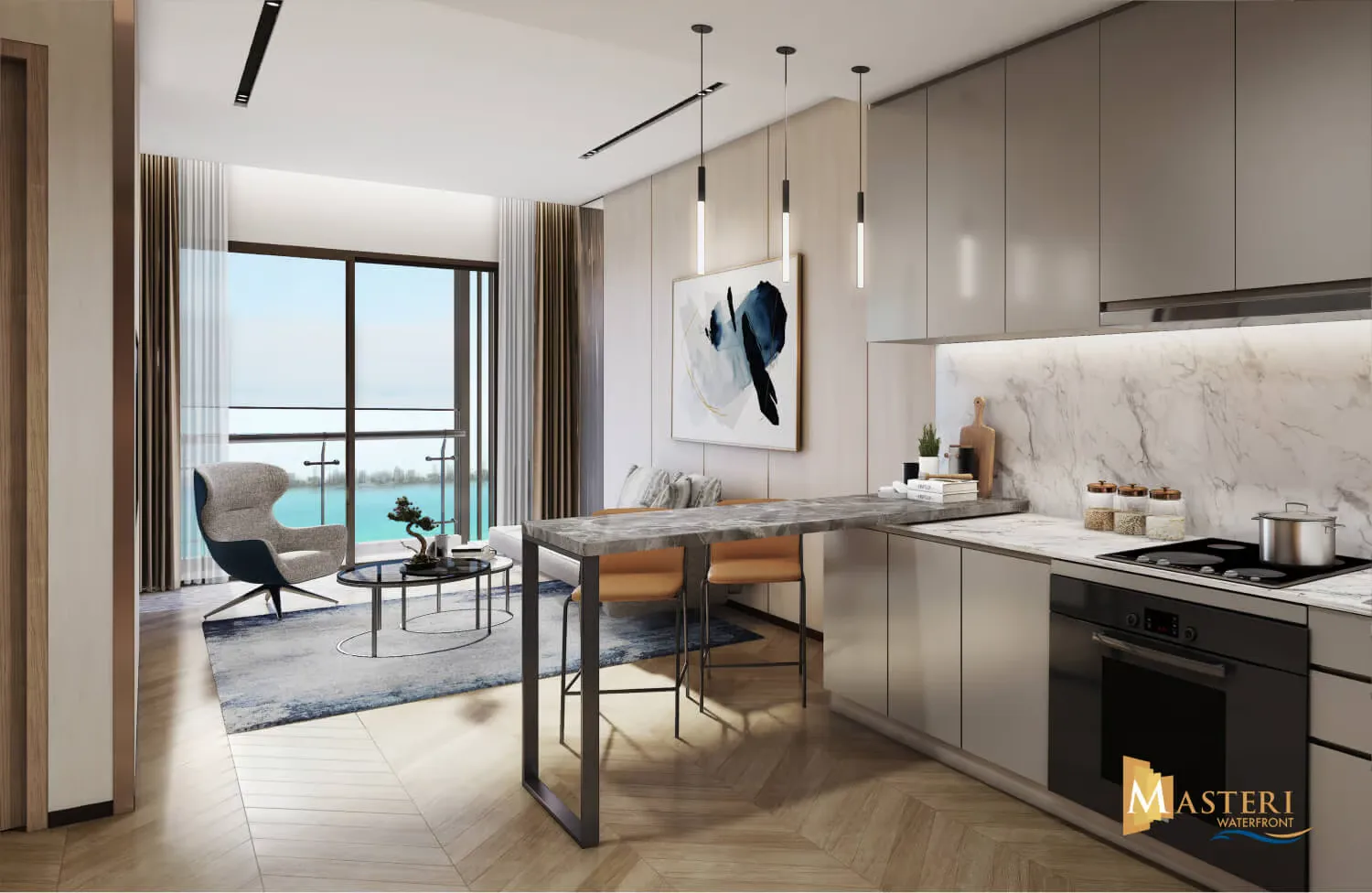 Gen Z tự do sáng tạo, thiết kế với "tổ ấm" 1 phòng ngủ Masteri Waterfront