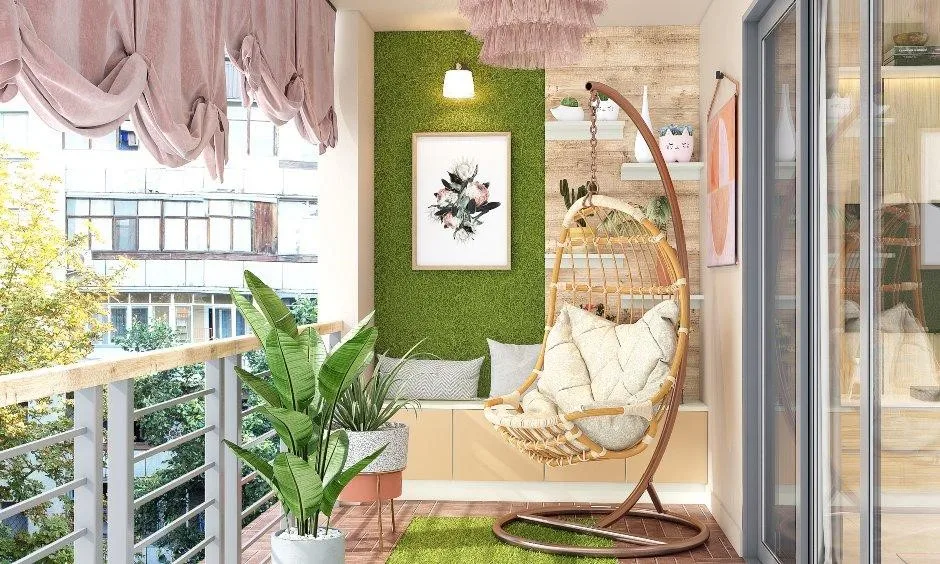 Thiết kế logia căn hộ theo phong cách tropical mát mẻ, ngập tràn thiên nhiên