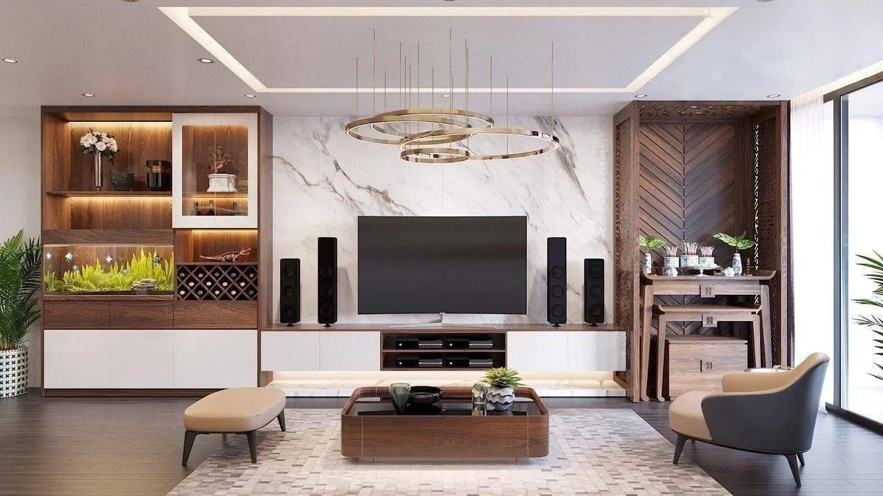 Thiết kế phòng thờ kết hợp phòng khách trong căn hộ chung cư thế nào để vừa đẹp vừa hợp phong thủy?