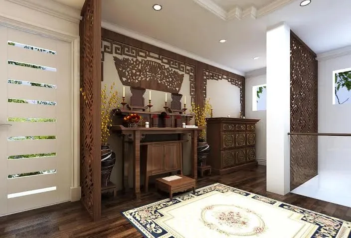 Có nên bố trí phòng thờ chung với phòng khách?