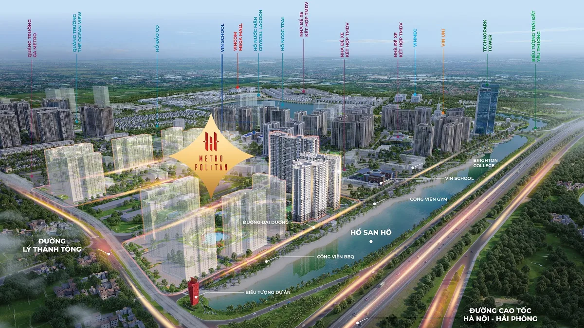 3 lợi thế vị trí của phân khu Metropolitan Vinhomes Ocean Park 1 là gì?