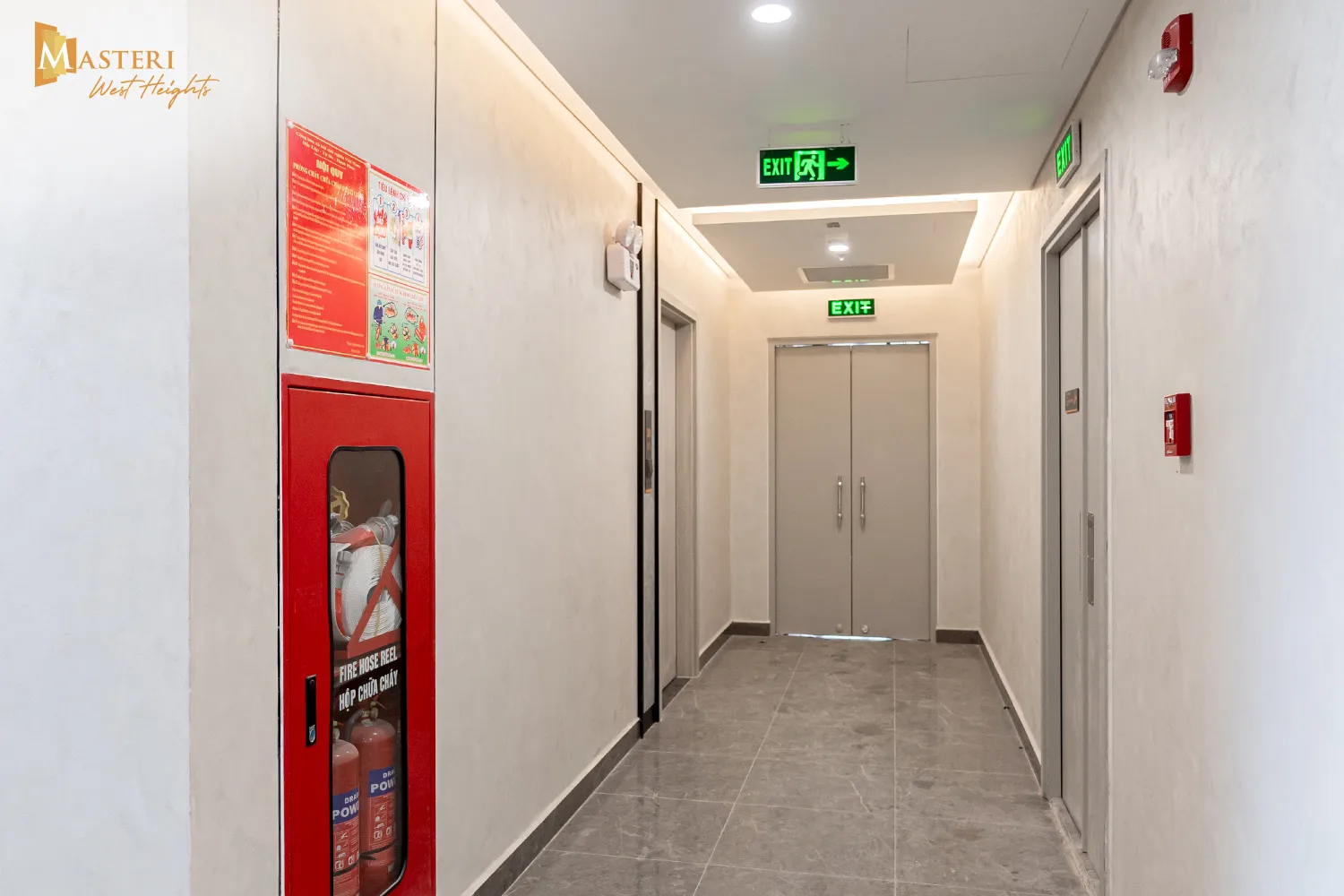 Tòa West C, Masteri West Heights đã thực hiện những biện pháp nào để đảm bảo an toàn phòng cháy chữa cháy cho cư dân?