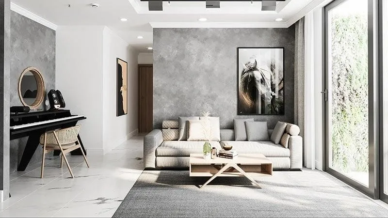 Phong cách thiết kế nội thất hiện đại thường sử dụng chất liệu gì?