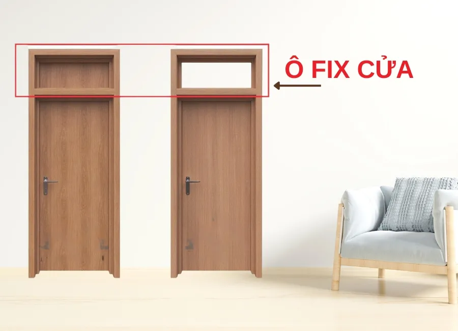 Vì sao nên thiết kế cửa phòng ngủ có ô thoáng để khử mùi phòng?